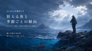 【五島の沖磯釣行】狙える魚と季節ごとの傾向｜ヒラマサ・根魚・夏秋の夜釣りまで解説